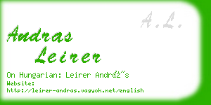 andras leirer business card